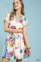 Margot Floral Mini Dress with Belt