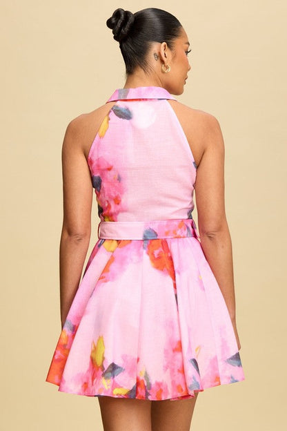 Santorini Belted Mini Dress