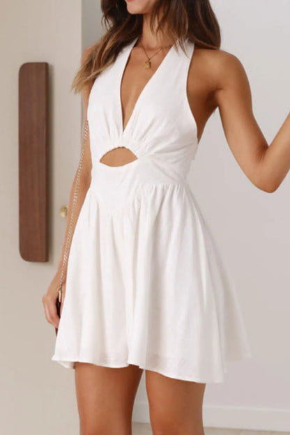 Arabella Cutout Halter Mini Dress