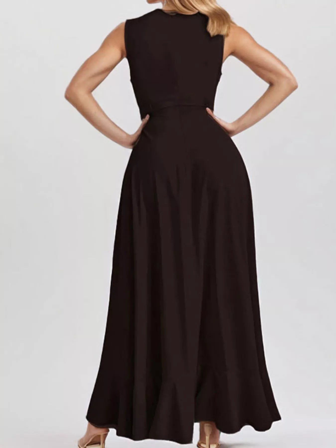 Ophelia Ruffled High-Low Maxi Dress