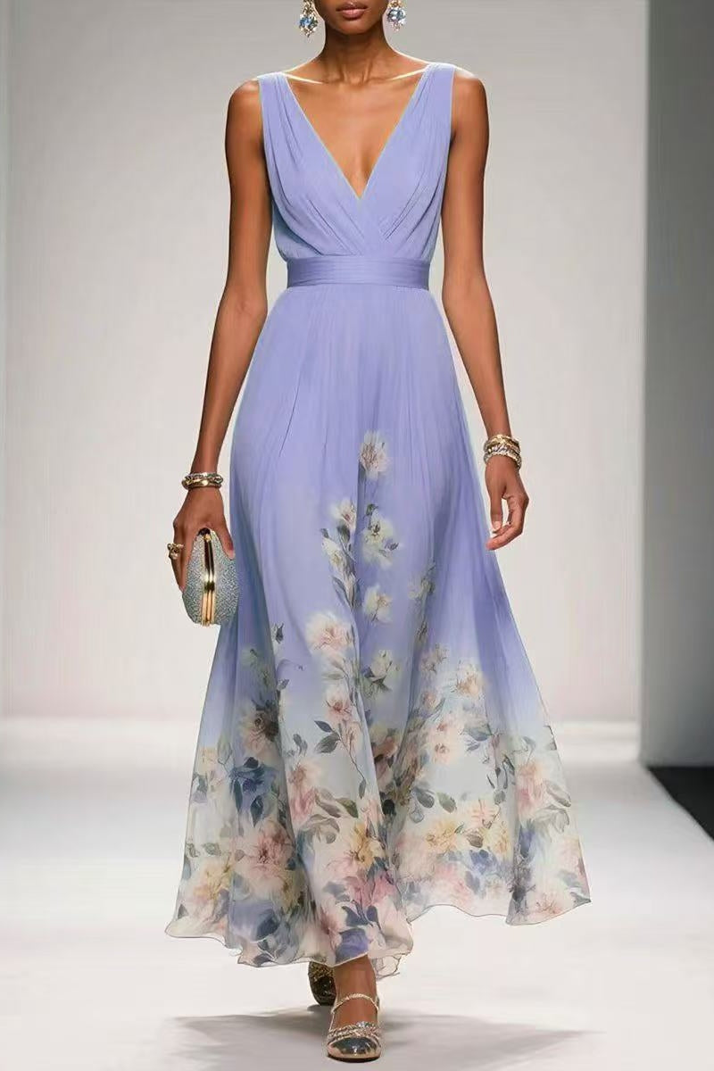 Margot A-Line Chiffon Tea Dress