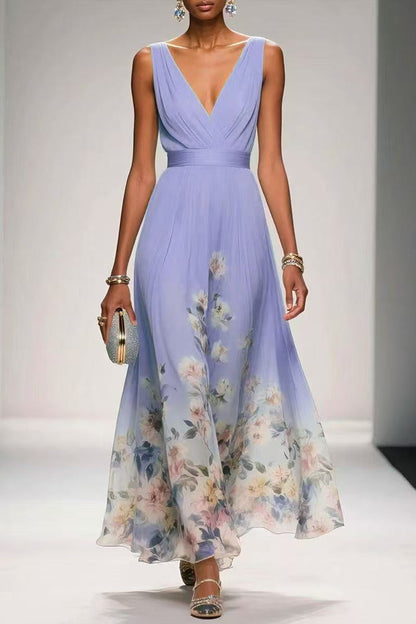Margot A-Line Chiffon Tea Dress