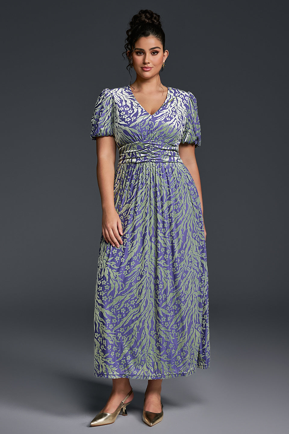 Isabelle Floral Pleated Maxi Dress