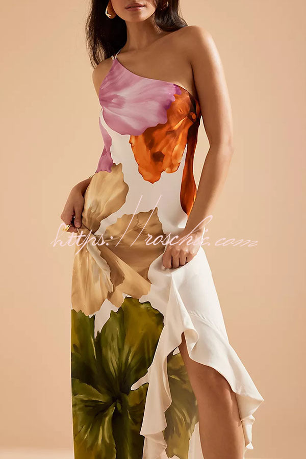 Margot Floral One-Shoulder Maxi Dress