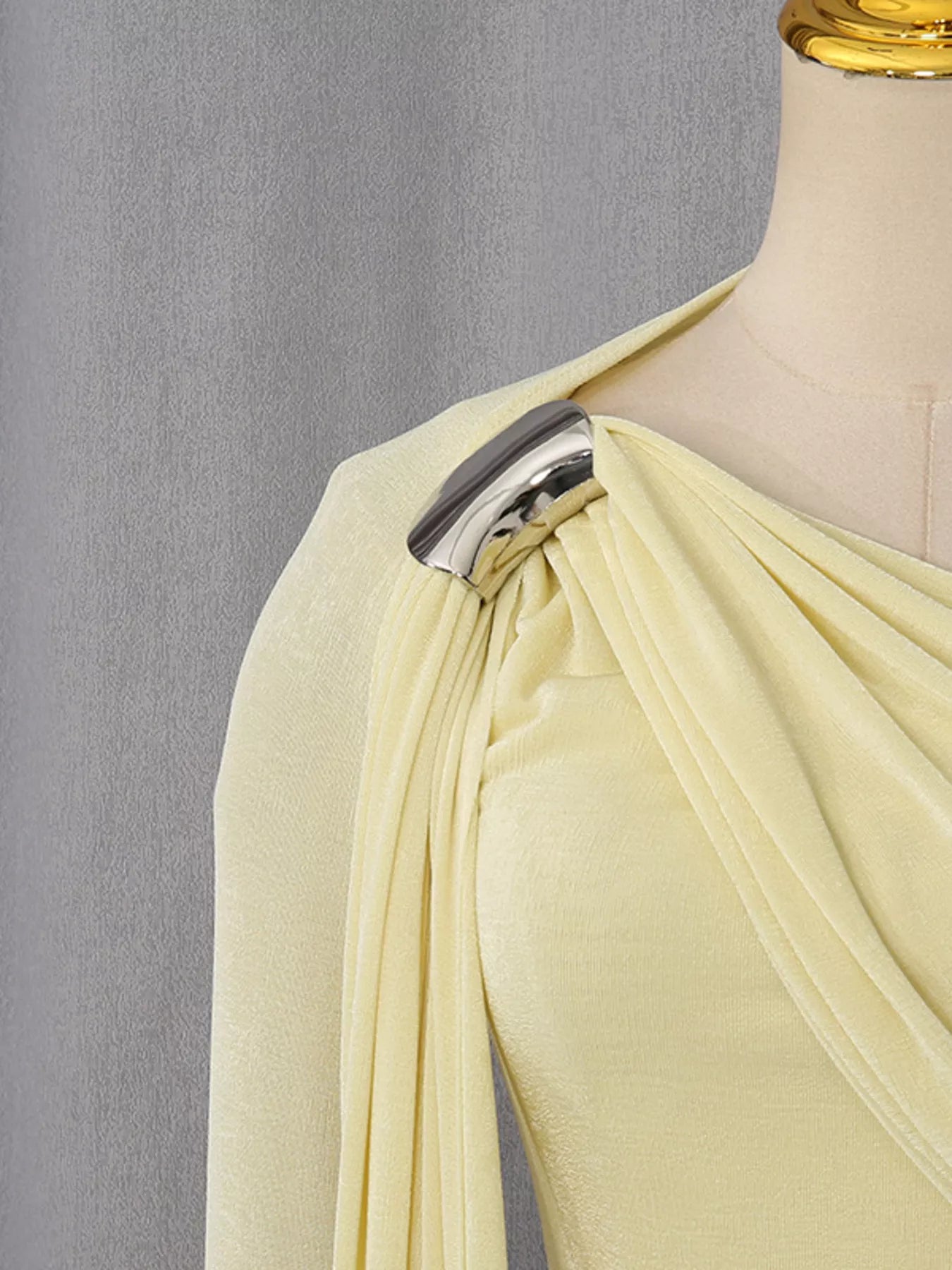 Isabelle One-Shoulder Draped Maxi Dress
