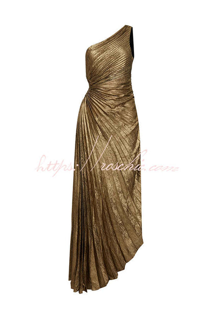 Valentina Metallic Maxi Dress