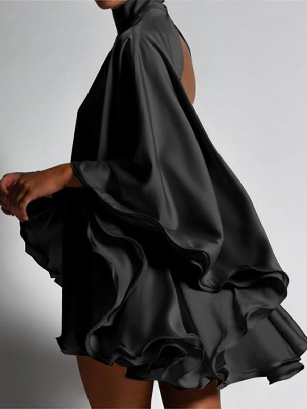 Valentina High-Neck Backless Mini Dress