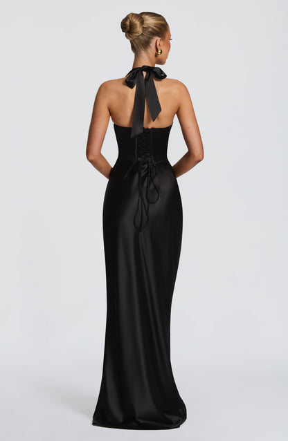 Elowen Cherry Lacquer Maxi Dress