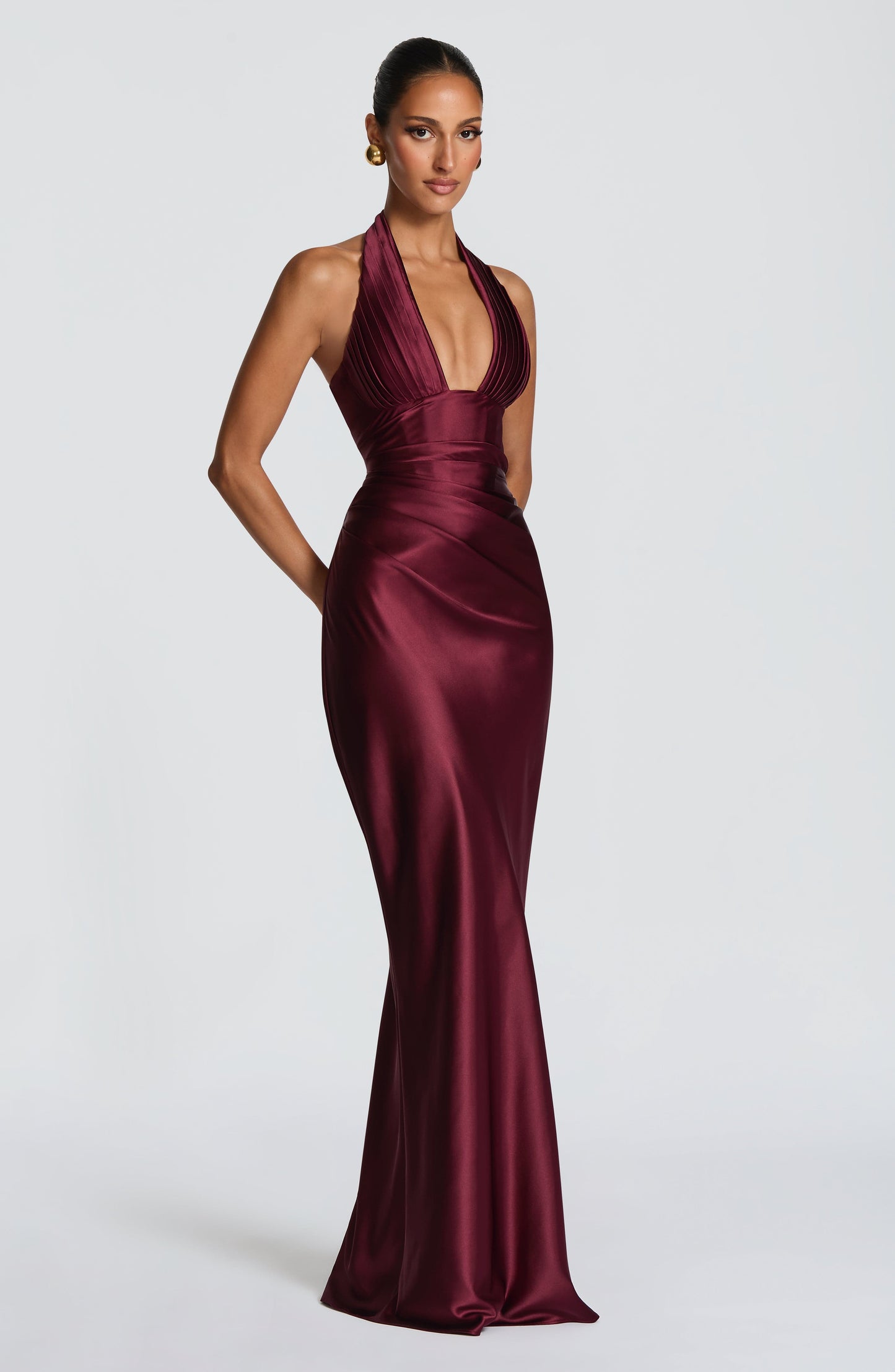 Elowen Cherry Lacquer Maxi Dress