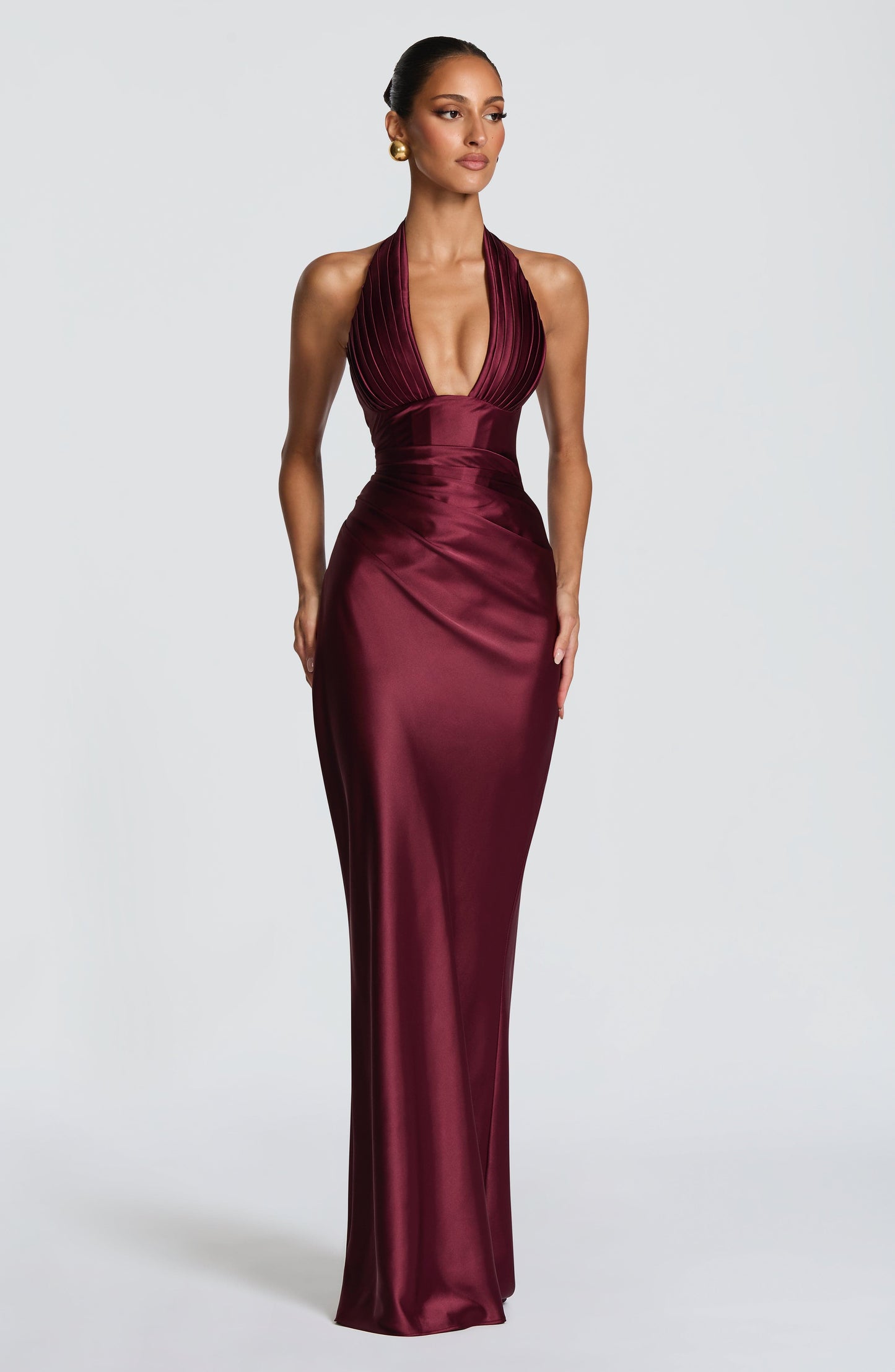 Elowen Cherry Lacquer Maxi Dress