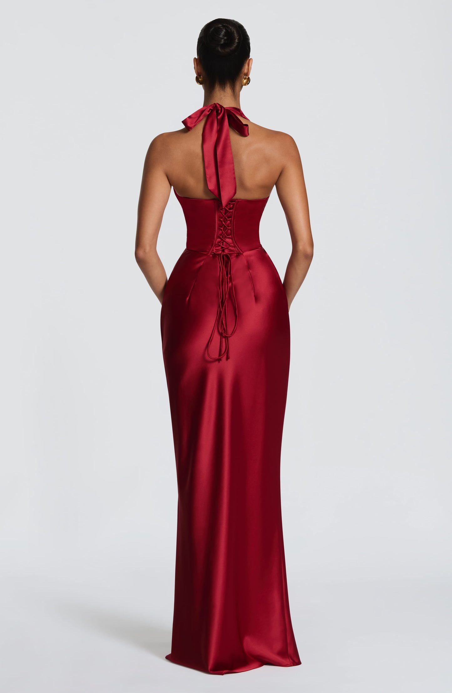 Elowen Cherry Lacquer Maxi Dress