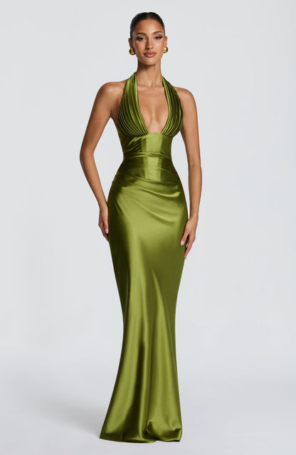Elowen Cherry Lacquer Maxi Dress