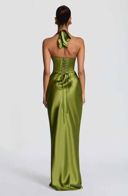 Elowen Cherry Lacquer Maxi Dress