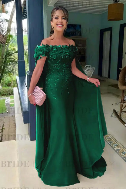 Margot Off-Shoulder Chiffon Mermaid Dress