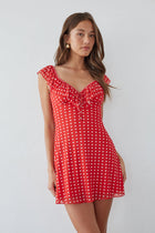 Enid Ruffle Sweetheart Mini Dress
