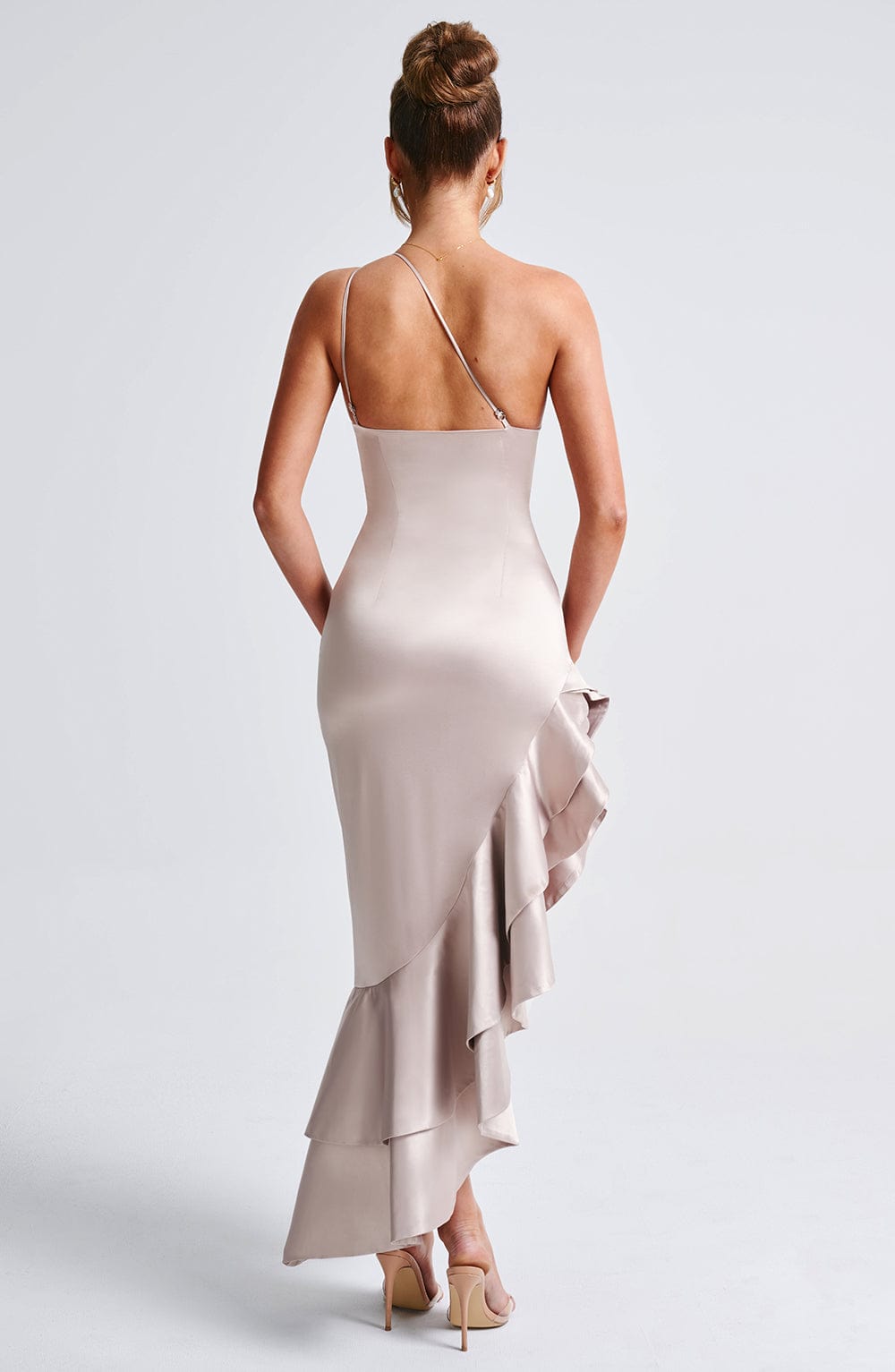 Esmeraya Silk Maxi Dress in Blush