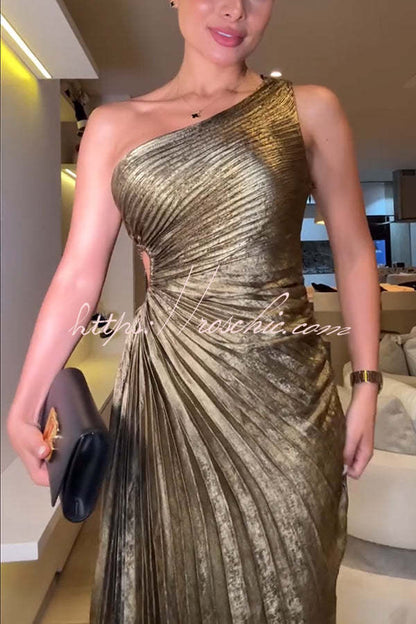 Valentina Metallic Maxi Dress
