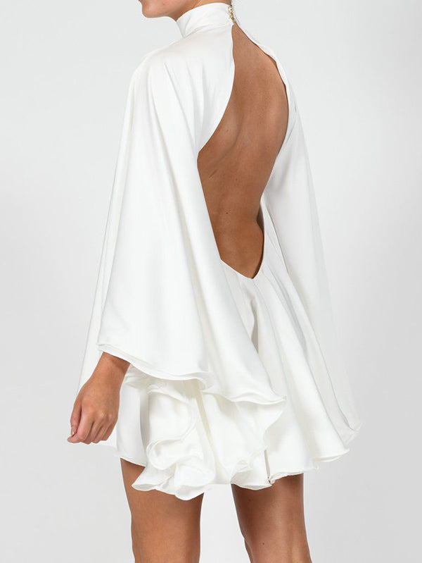 Valentina High-Neck Backless Mini Dress