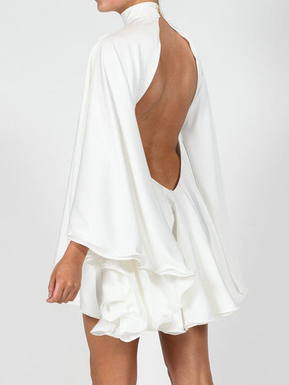 Valentina High-Neck Backless Mini Dress
