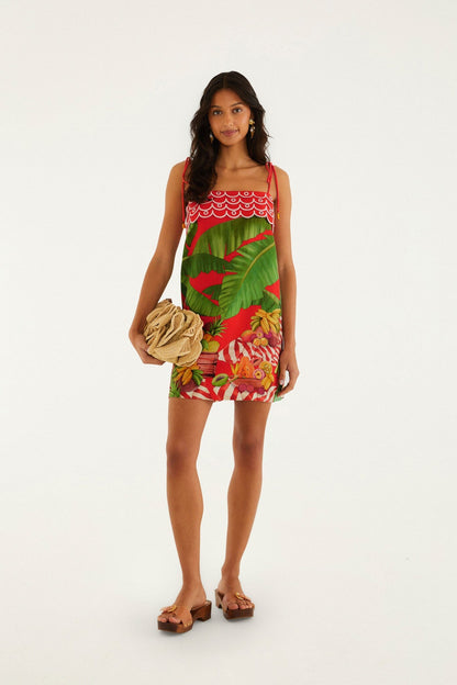 Valentina Tropical Floral Mini Dress