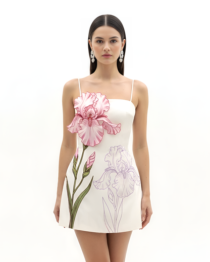 Iris Appliqué Mini Dress