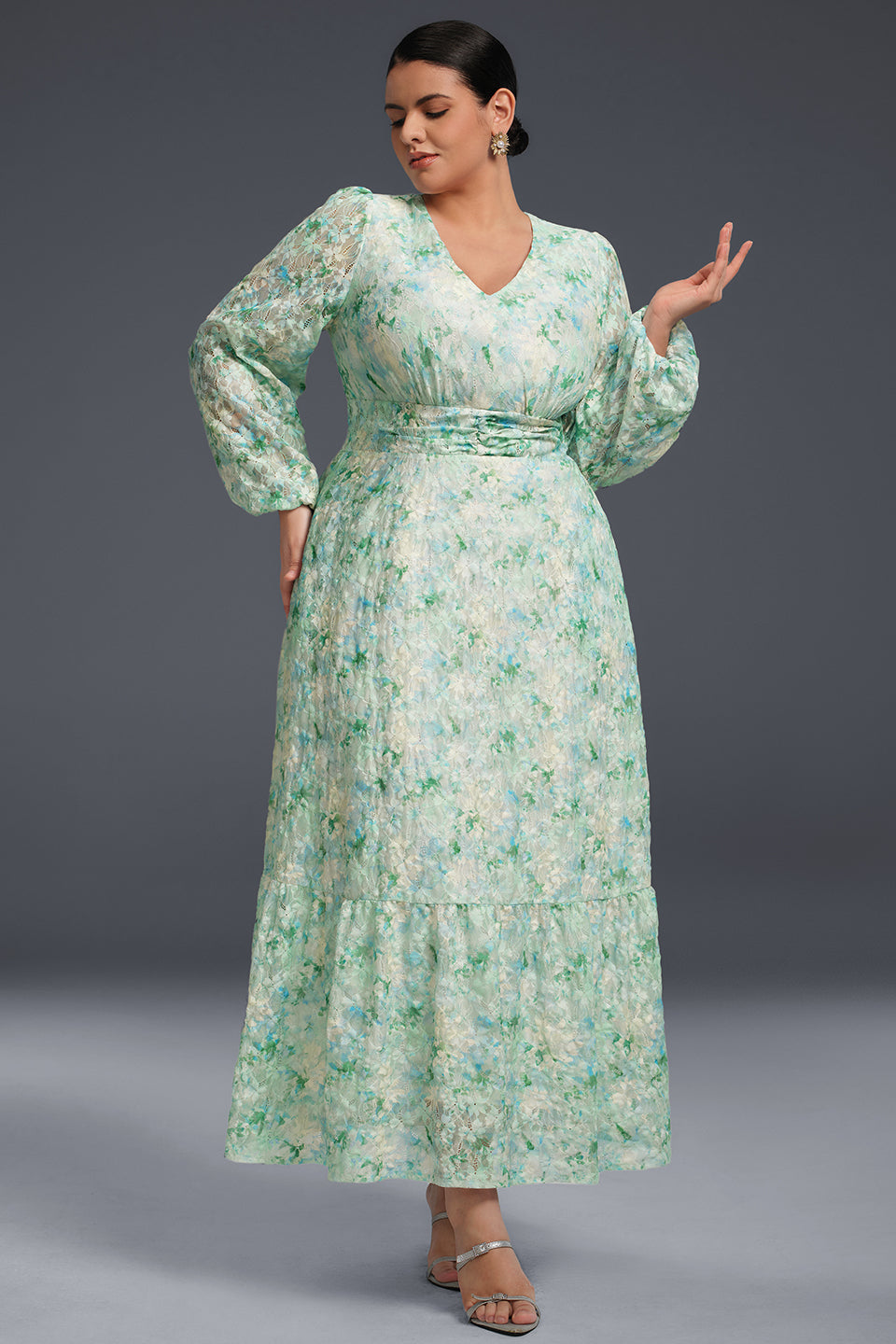 Isabelle Floral Pleated Maxi Dress