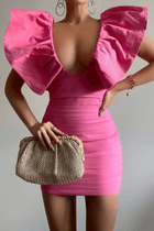 Genevieve Mini Dress in Blush
