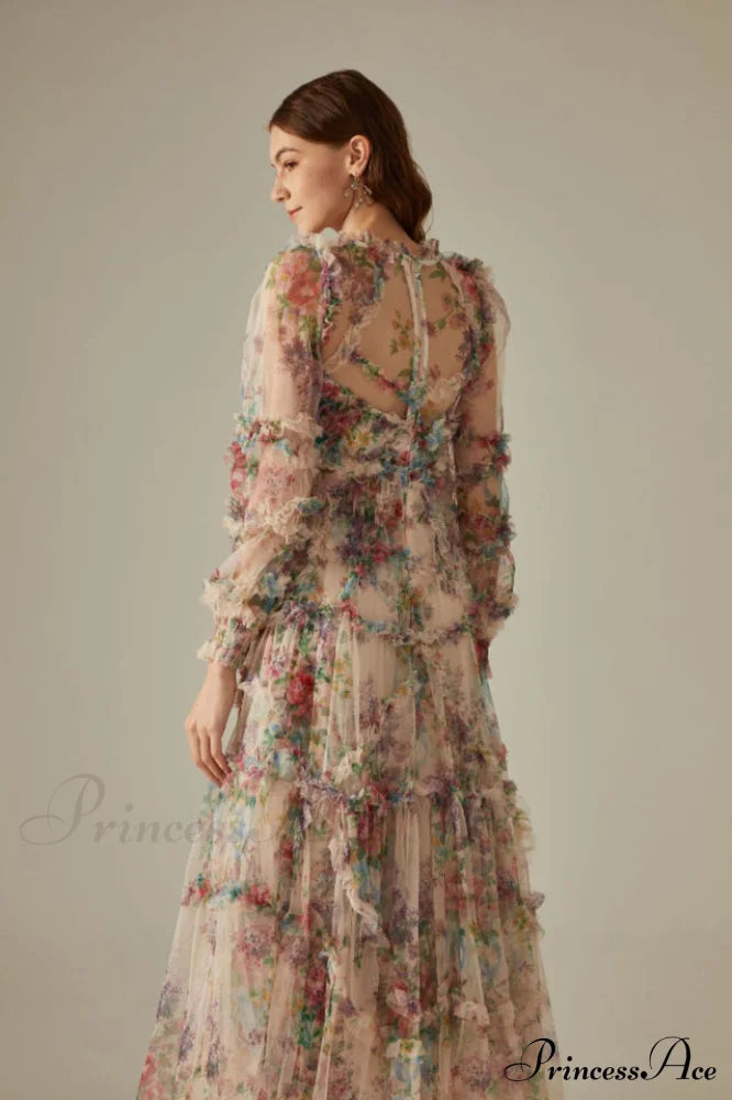 Georgina Ruffle Maxi Dress