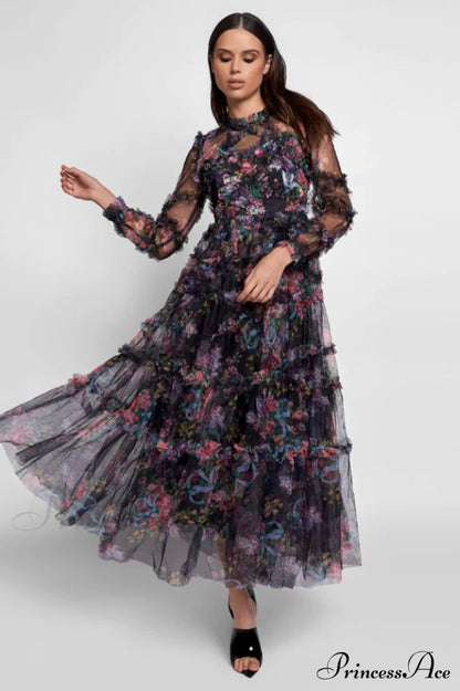 Georgina Ruffle Maxi Dress