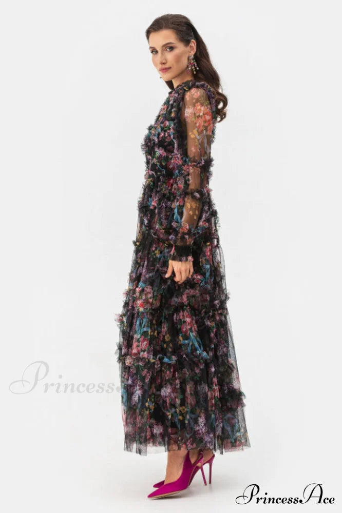 Georgina Ruffle Maxi Dress