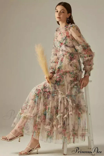 Georgina Ruffle Maxi Dress