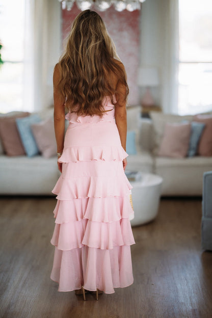 Margot Silk Maxi Dress in Butter Yellow