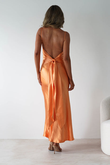 Hermie Silky Satin Maxi Dress