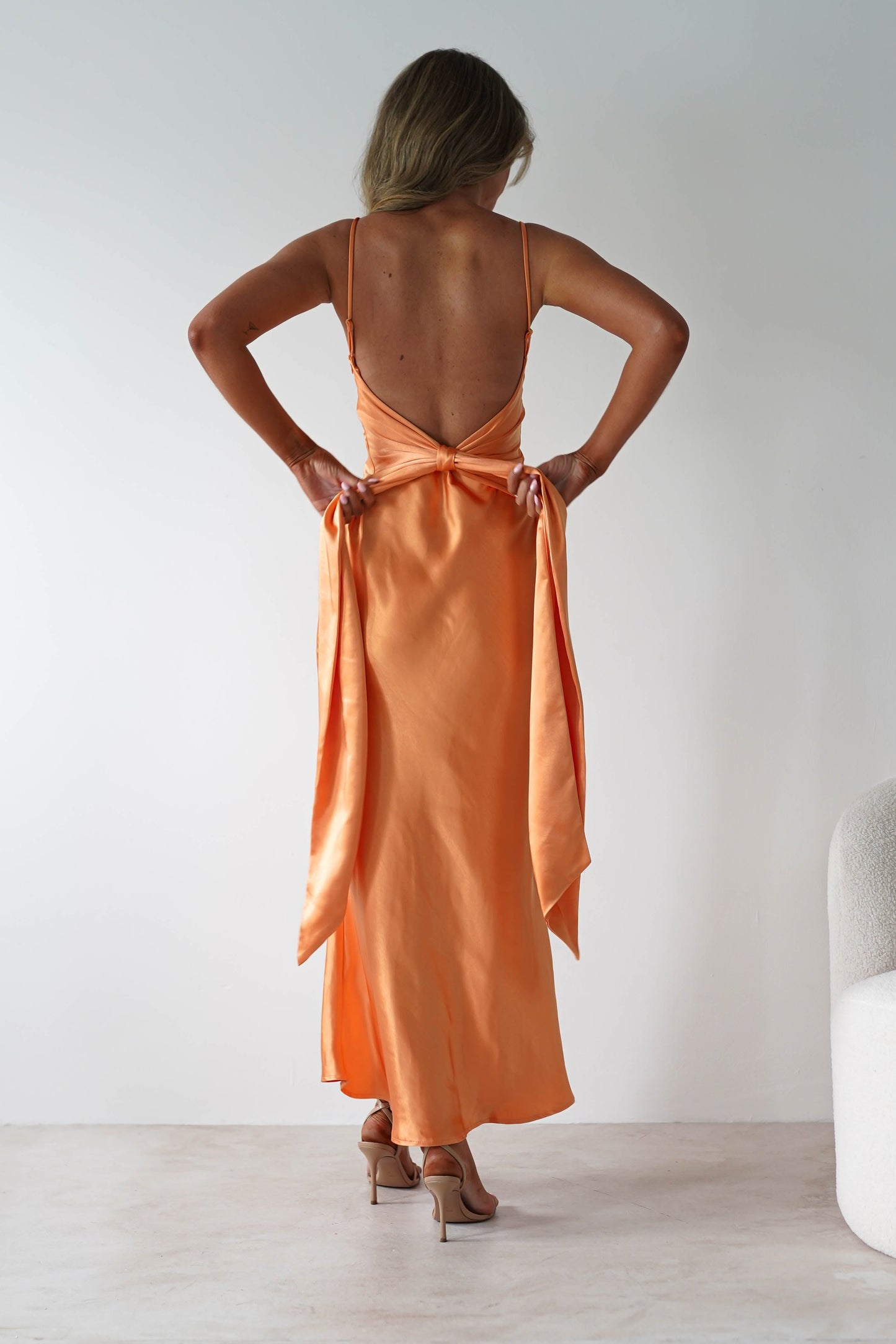 Hermie Silky Satin Maxi Dress