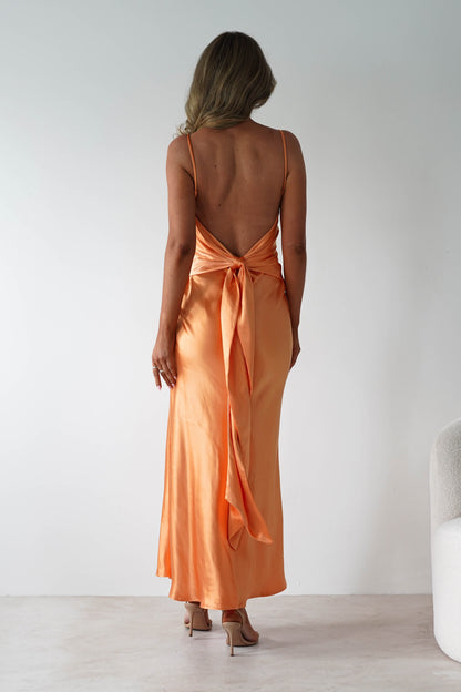 Hermie Silky Satin Maxi Dress