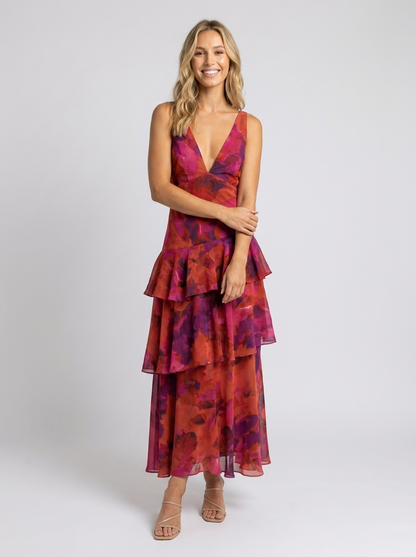 Elisa Ruffle Maxi Dress