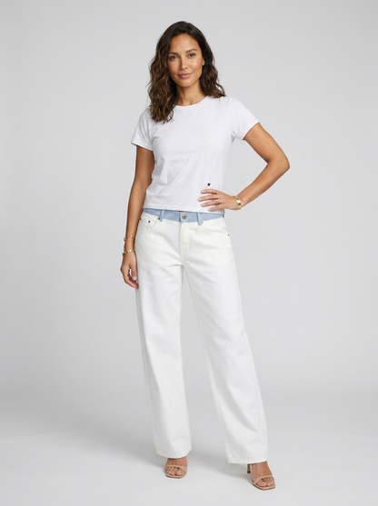 Milly Striped Relaxed Jeans