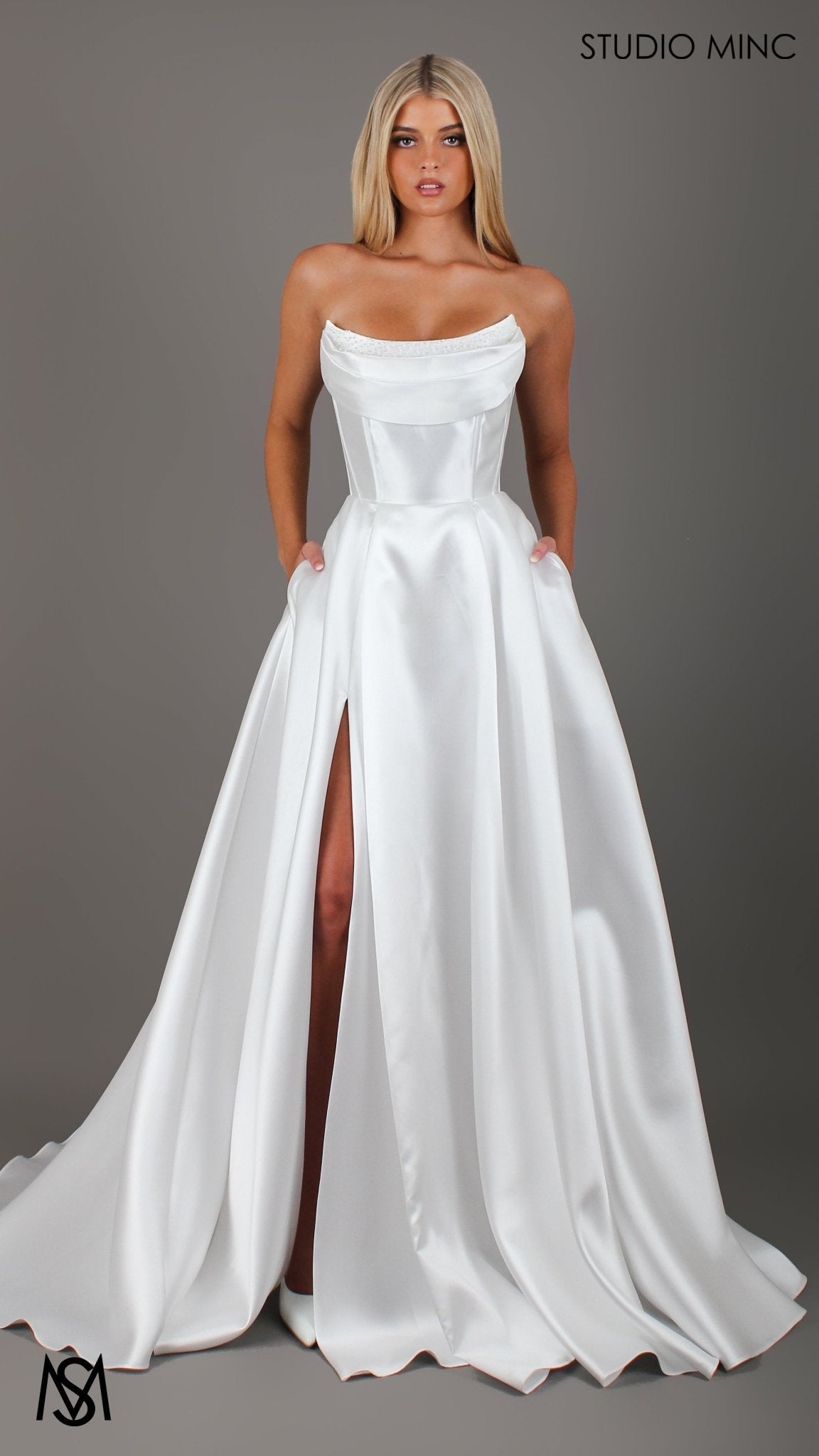 Honey Mikado Ball Gown