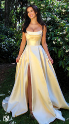 Honey Mikado Ball Gown