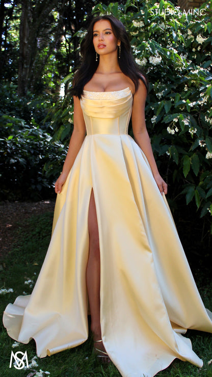 Honey Mikado Ball Gown