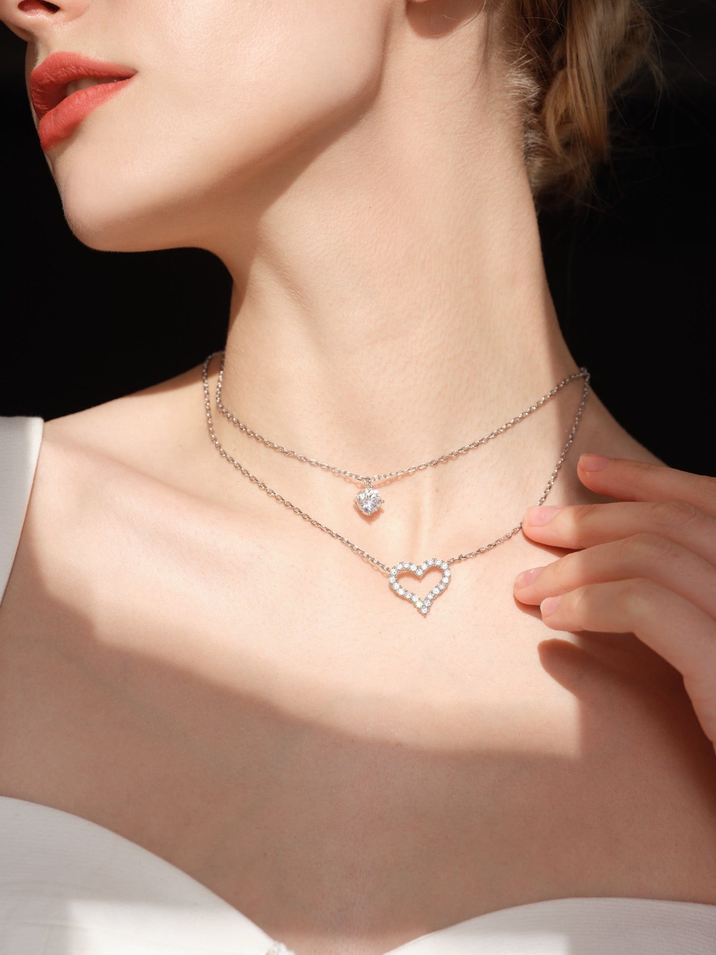 ??PEACH NECKLACE SET