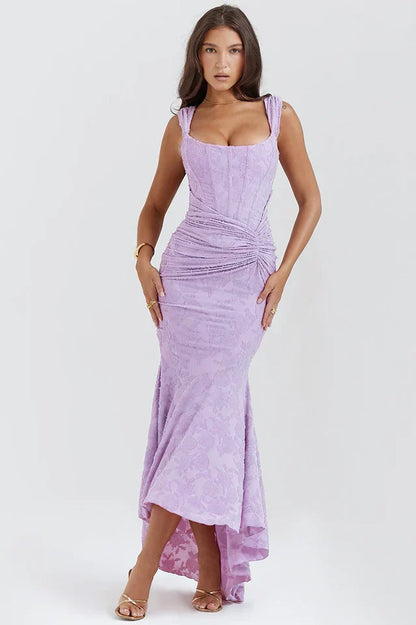 Numida Square Neck Corset Maxi Dress
