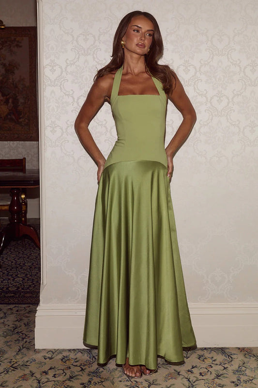 Odina Palm Maxi Dress