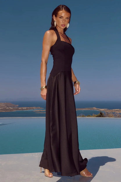 Odina Palm Maxi Dress