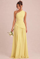 Arabella One-Shoulder Chiffon Dress