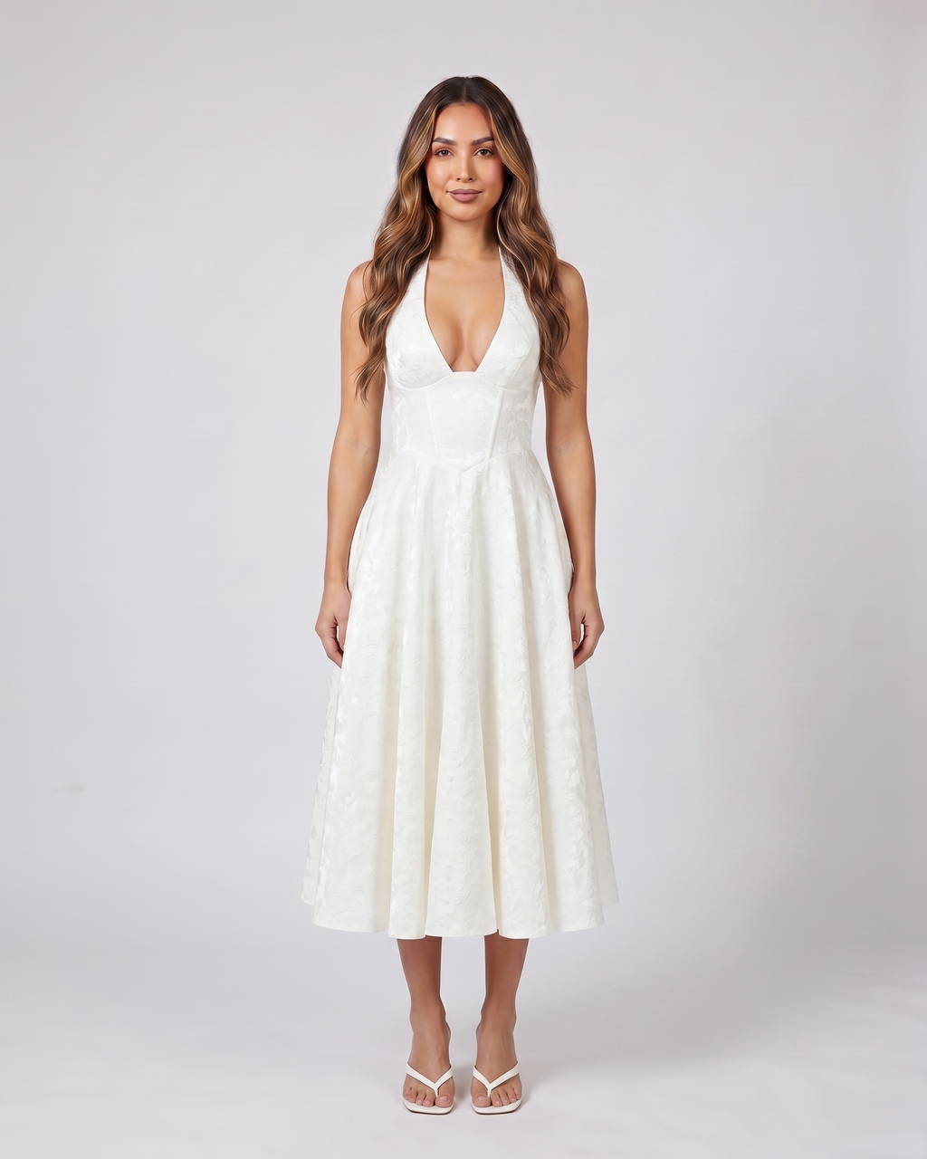 Sienna Jacquard Midi Dress