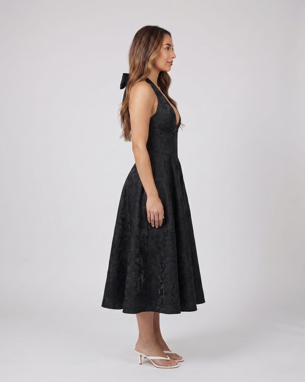 Sienna Jacquard Midi Dress