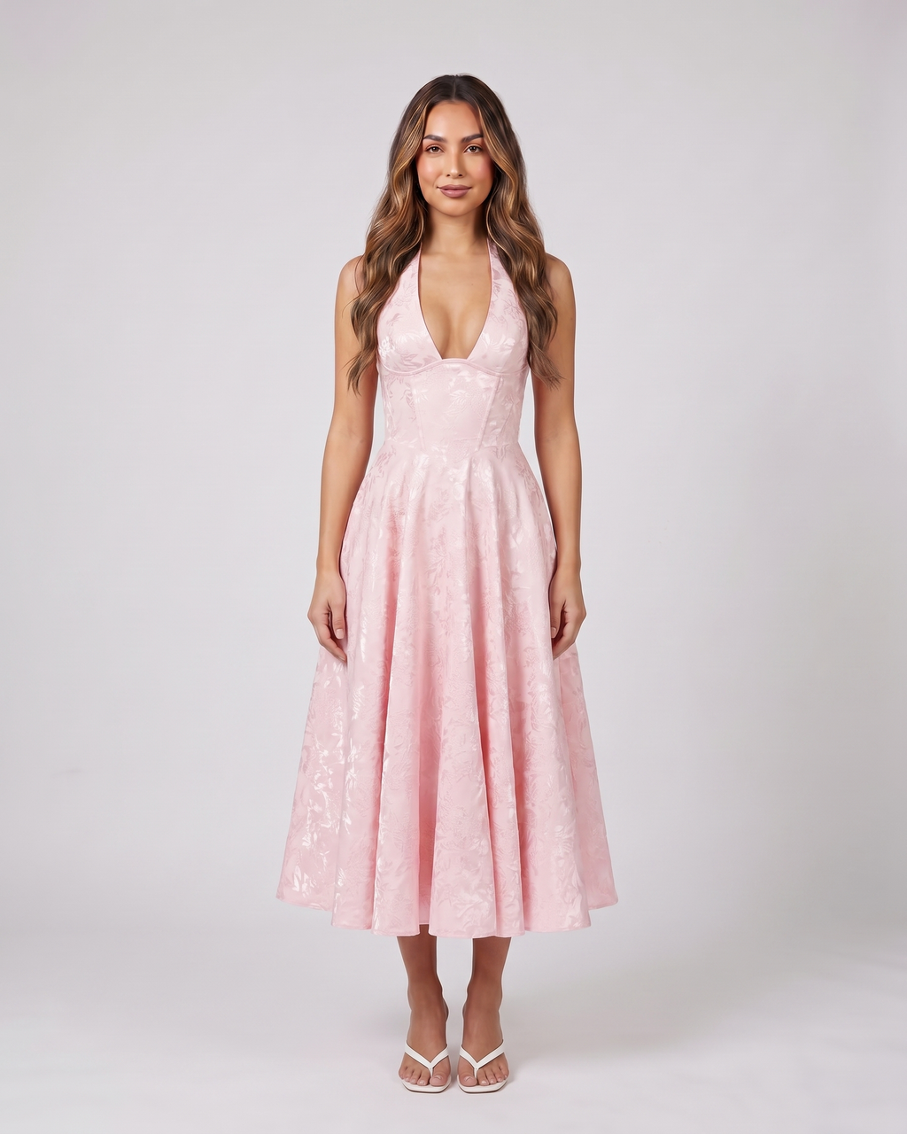 Sienna Jacquard Midi Dress