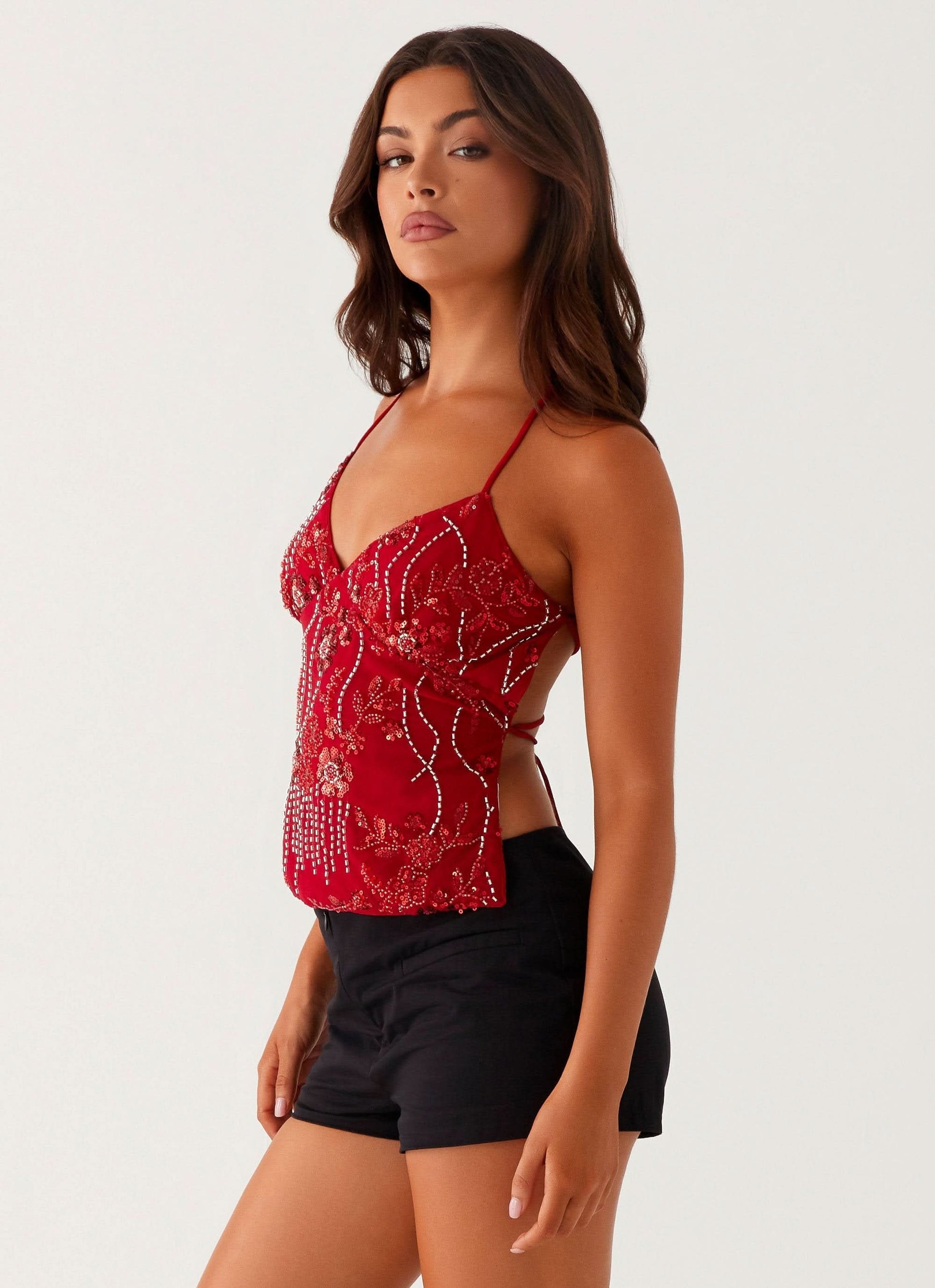 SABRINA SEQUIN TOP