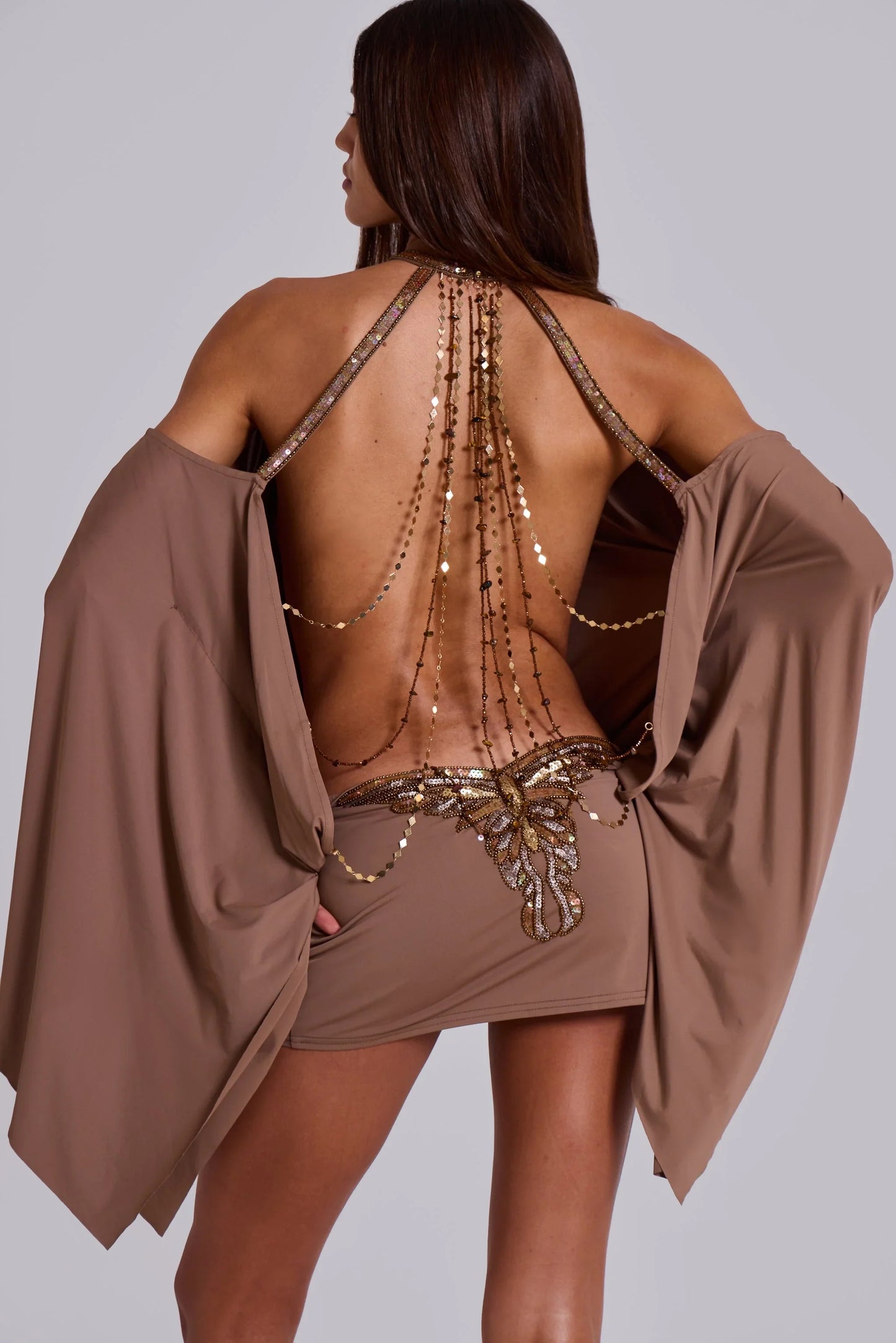 EVI BUTTERFLY MINI DRESS